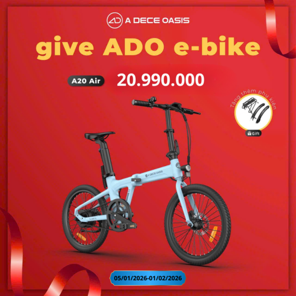 Xe Đạp Trợ Lực Điện Gấp Gọn ADO A20 Air