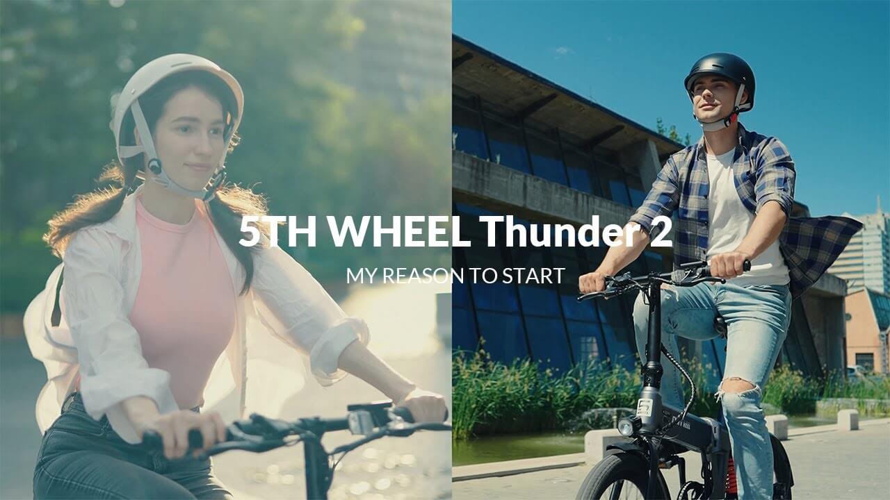 Xe điện gập 5th Wheel Thunder 2 có giảm xóc lò xo phía sau độc lập, độ bền cao giúp xe hạn chế rung lắc khi đi.