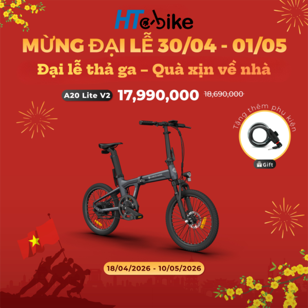 Xe Đạp Trợ Lực Điện Gấp Gọn ADO A20 Lite 2026